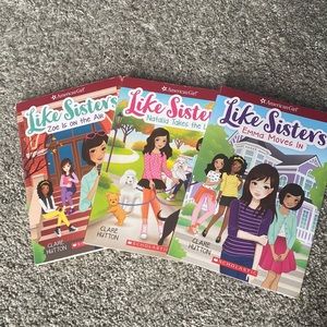 Three American girl doll Like Sisters series books